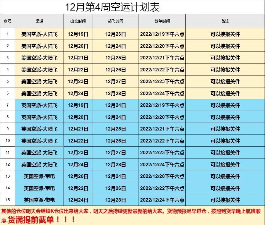 美国空运