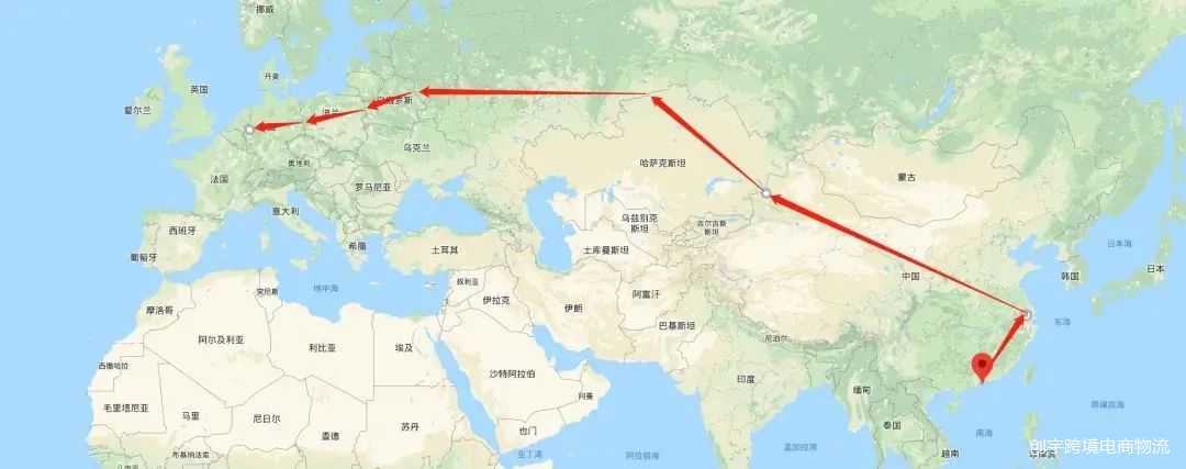 中欧卡航线路图