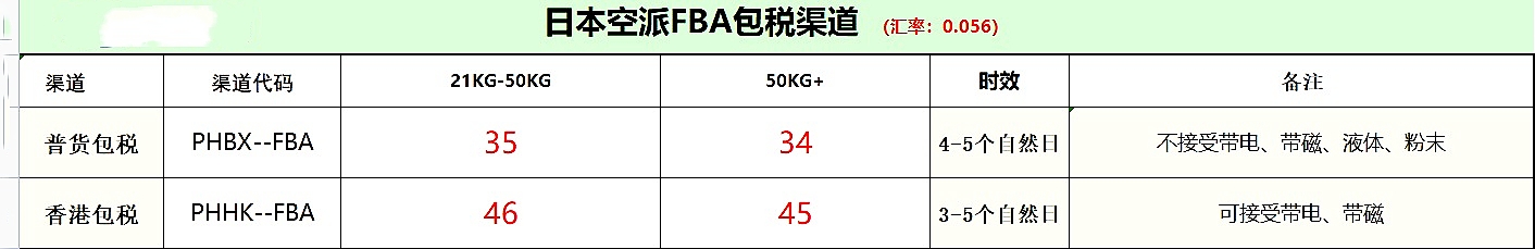 日本空派专线价格